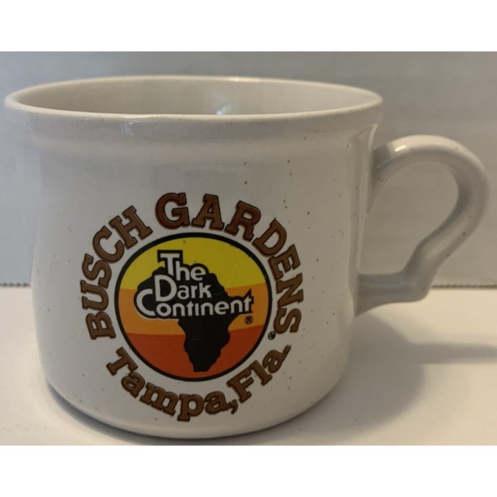 80's BUSCH GARDENS Tampa Fla "The Dark Continent" Mini Coffee Mug Cup
